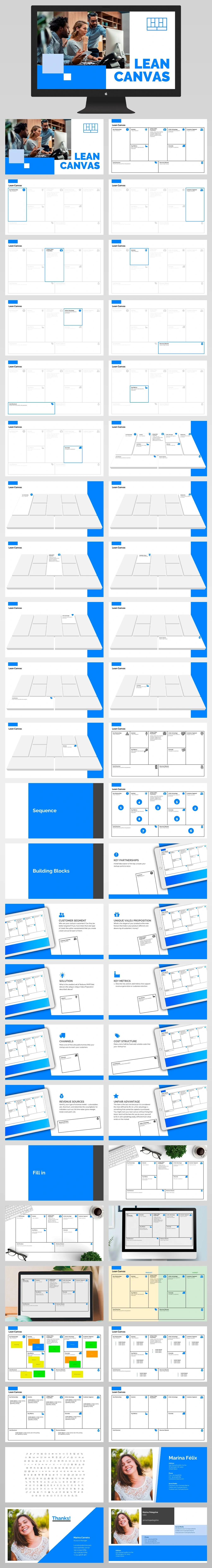 Lean Canvas Presentation Template Powerpoint All Slides Light