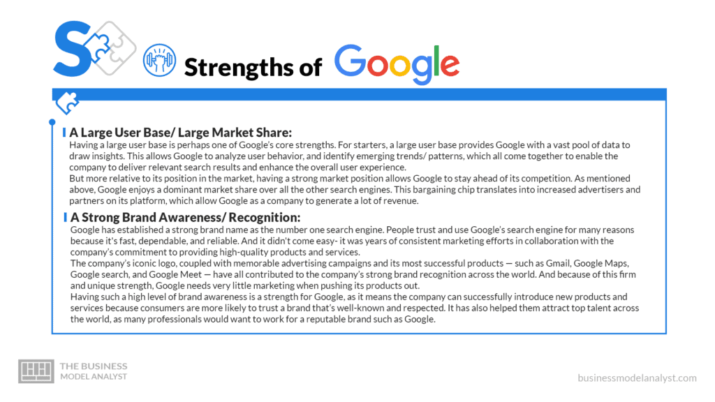 Google Strengths - Google SWOT Analysis