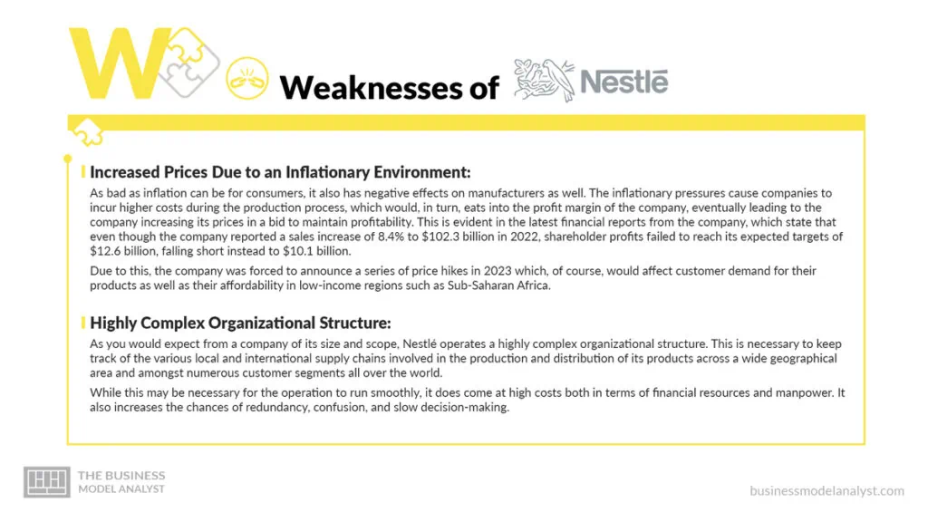 Nestlé Weakenesses - Nestlé SWOT Analysis