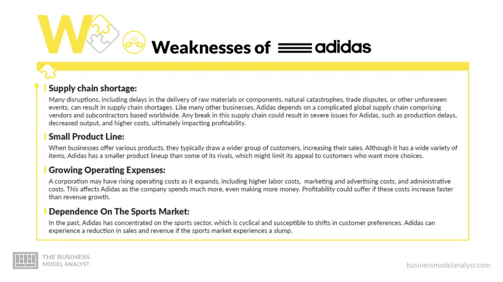 Adidas SWOT Weaknesses - Adidas SWOT Analysis