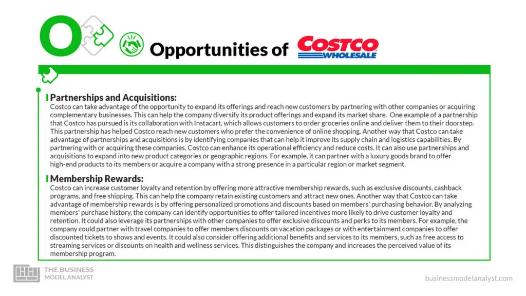 Costco Opportunities - Costco SWOT Analysis