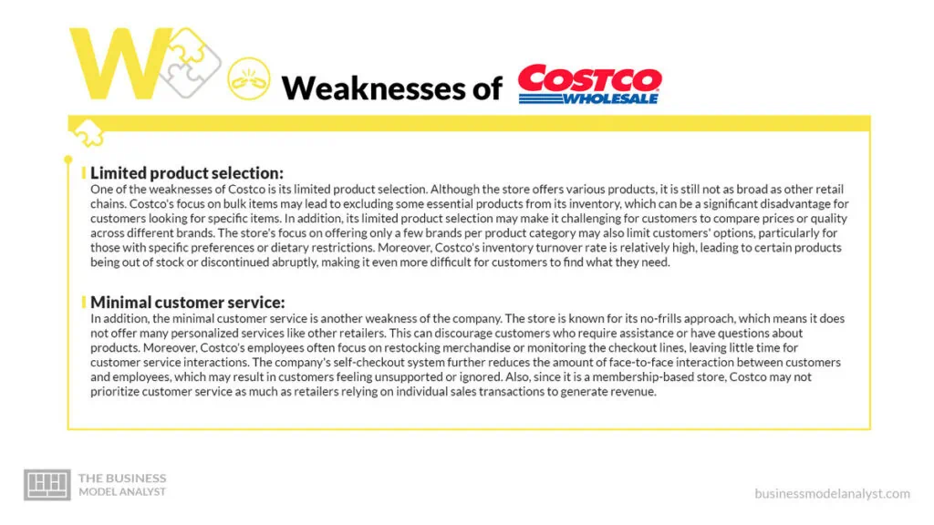 Costco Weakenesses - Costco SWOT Analysis