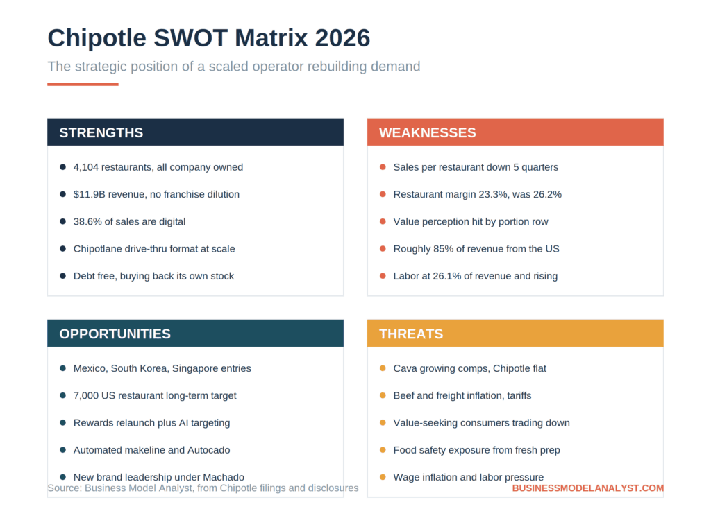 Chipotle SWOT Analysis (2026)