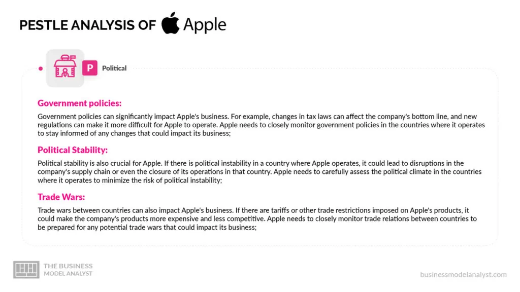 Apple Political Factors - Apple PESTLE Analysis