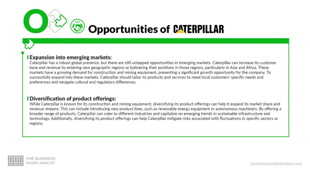 Caterpillar Opportunities - Caterpillar SWOT Analysis