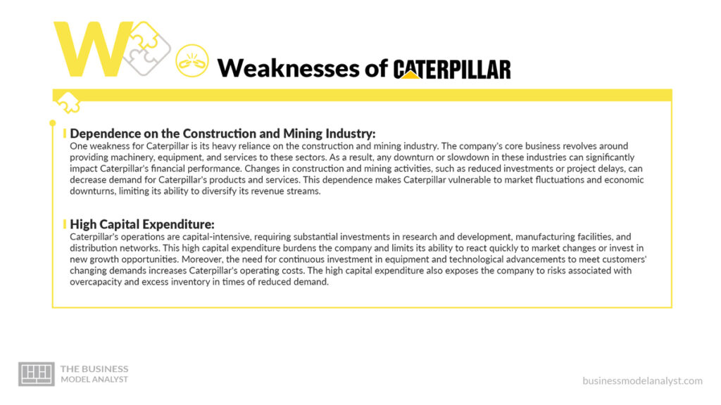 Caterpillar Weaknesses - Caterpillar SWOT Analysis
