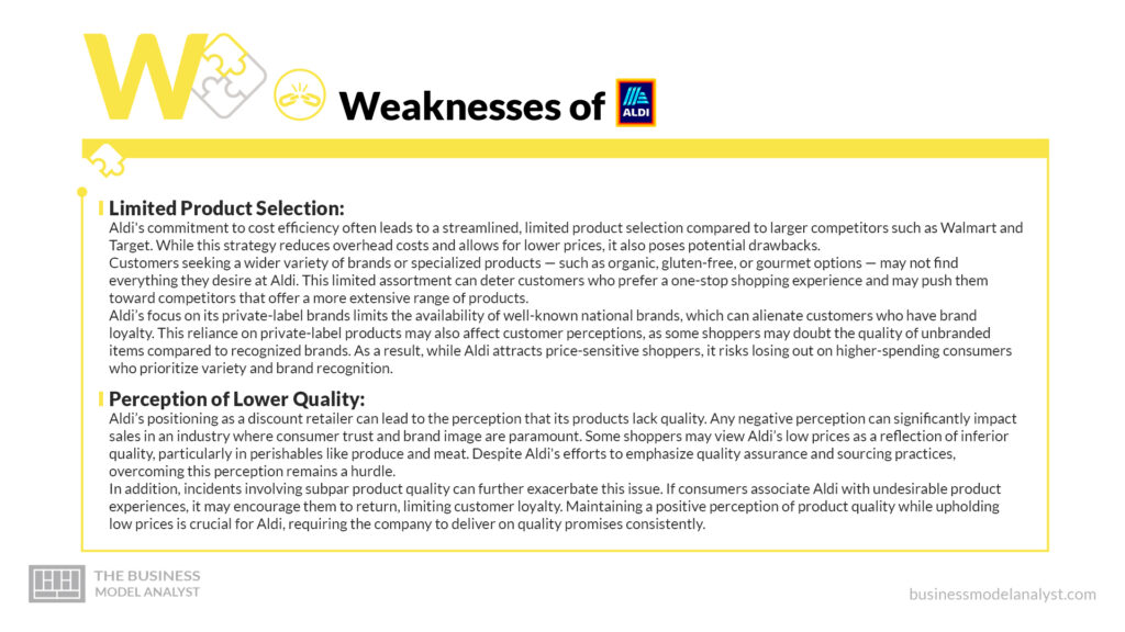 Aldi Weaknesses - Aldi SWOT Analysis