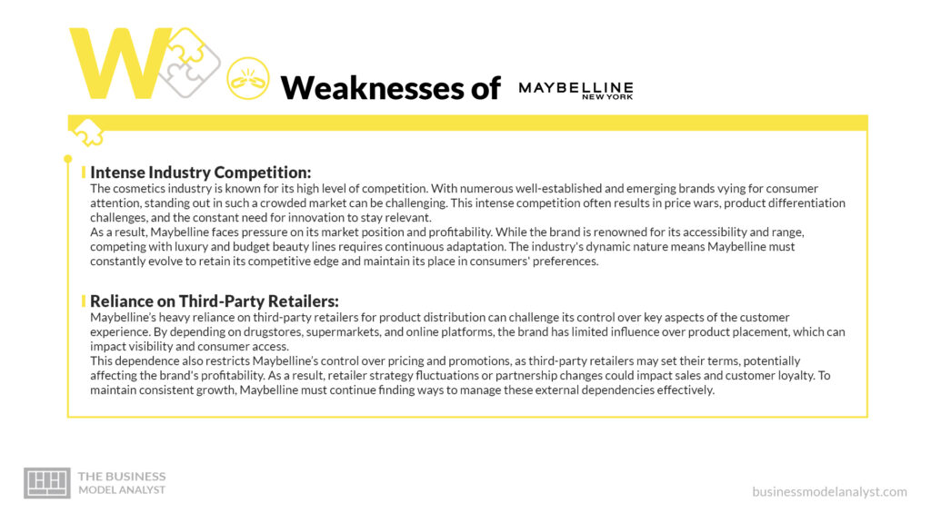 Maybelline Weaknesses - Maybelline SWOT Analysis