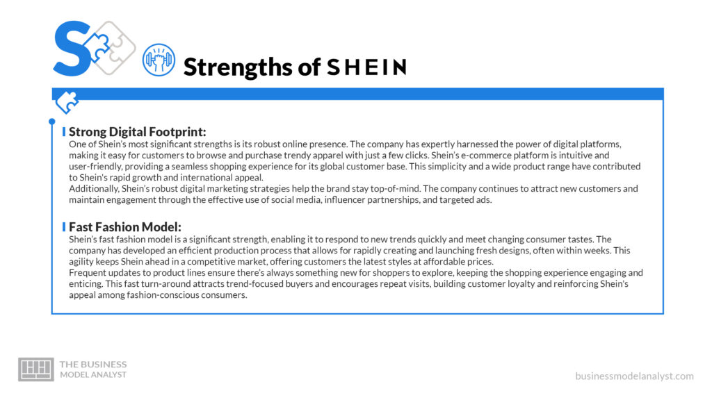 Shein Strenghts - Shein SWOT Analysis