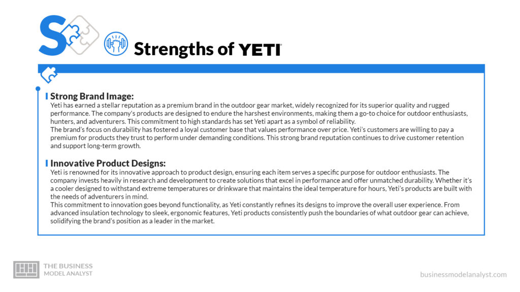 Yeti Strengths - Yeti SWOT Analysis