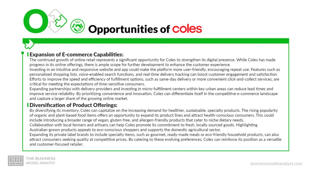 Coles Opportunities - Coles SWOT Analysis