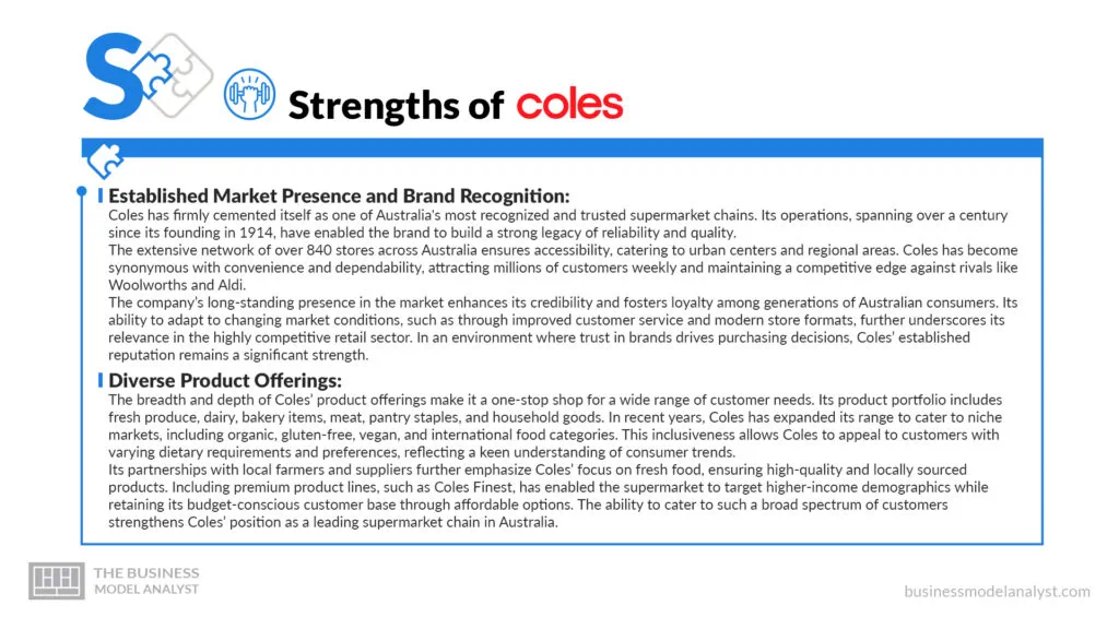 Coles Strengths - Coles SWOT Analysis