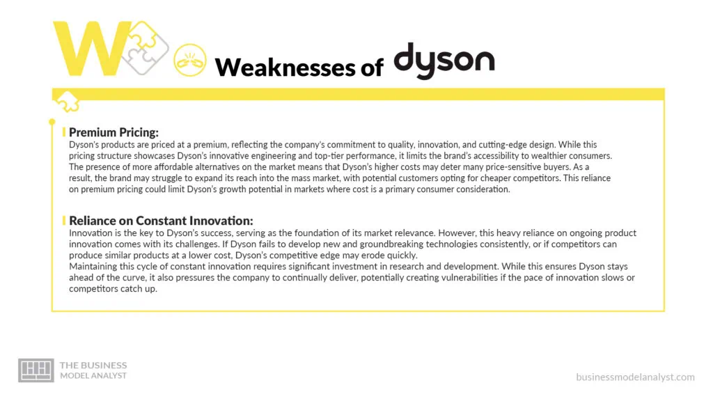 Dyson Weaknesses - Dyson SWOT Analysis