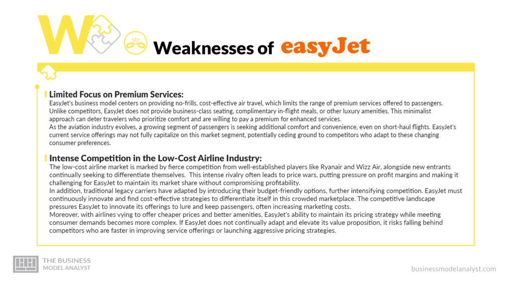 EasyJet Weaknesses - EasyJet SWOT Analysis