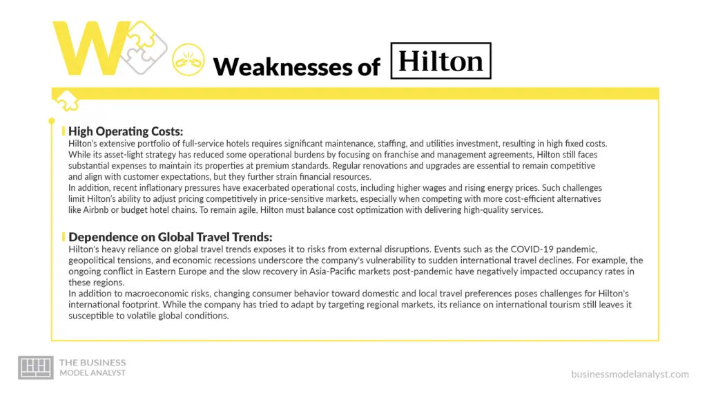 Hilton Weaknesses - Hilton SWOT Analysis