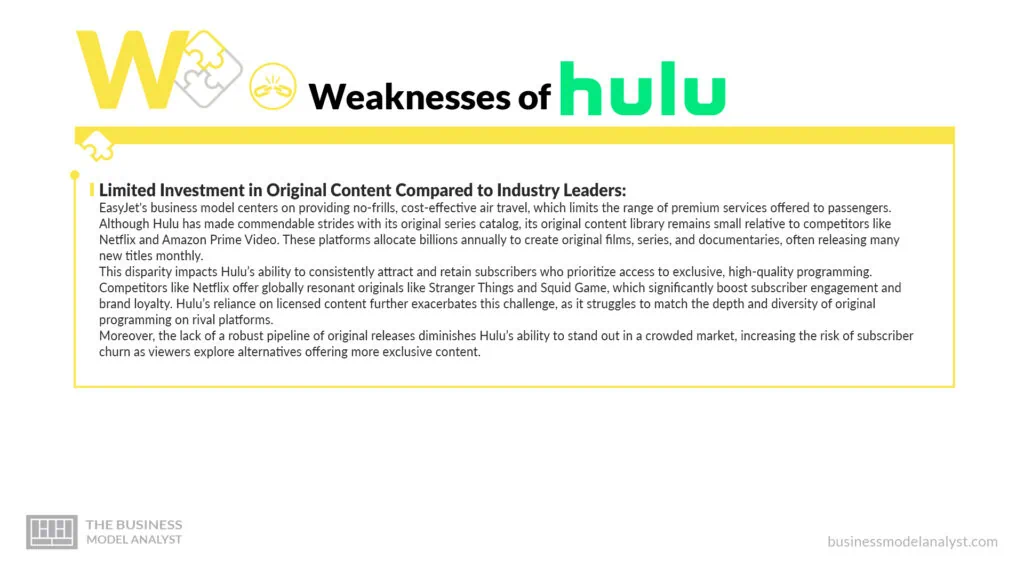 Hulu Weaknesses - Hulu SWOT Analysis