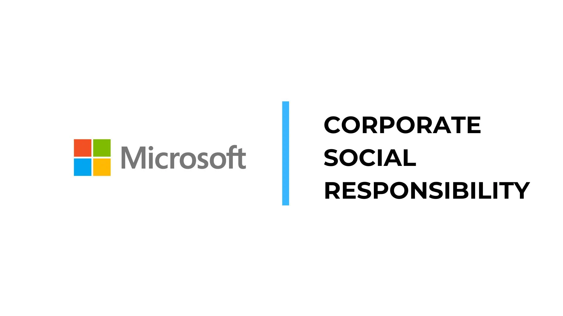 Microsoft Corporate Social Responsibility