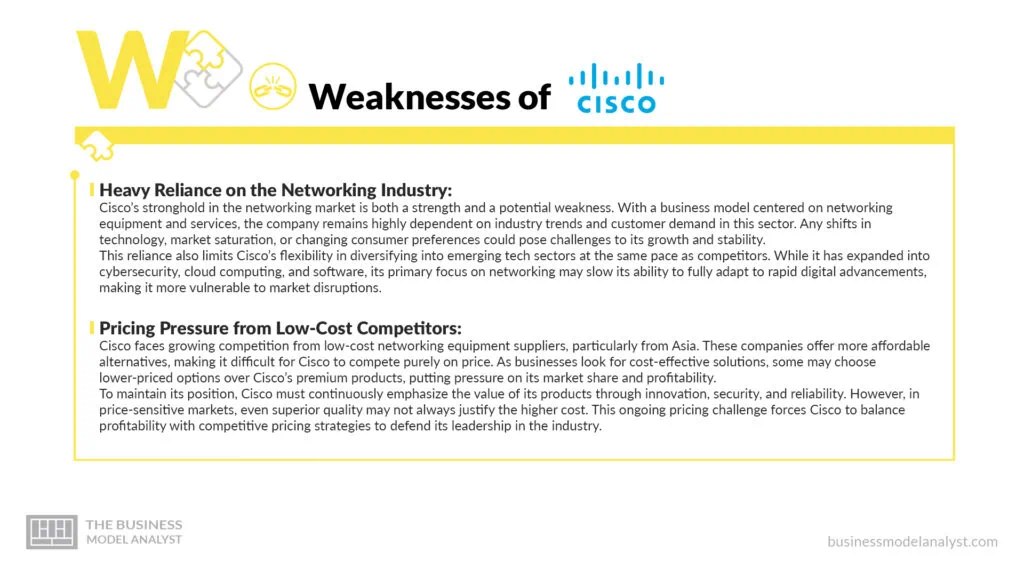 Cisco Weaknesses - Cisco SWOT Analysis
