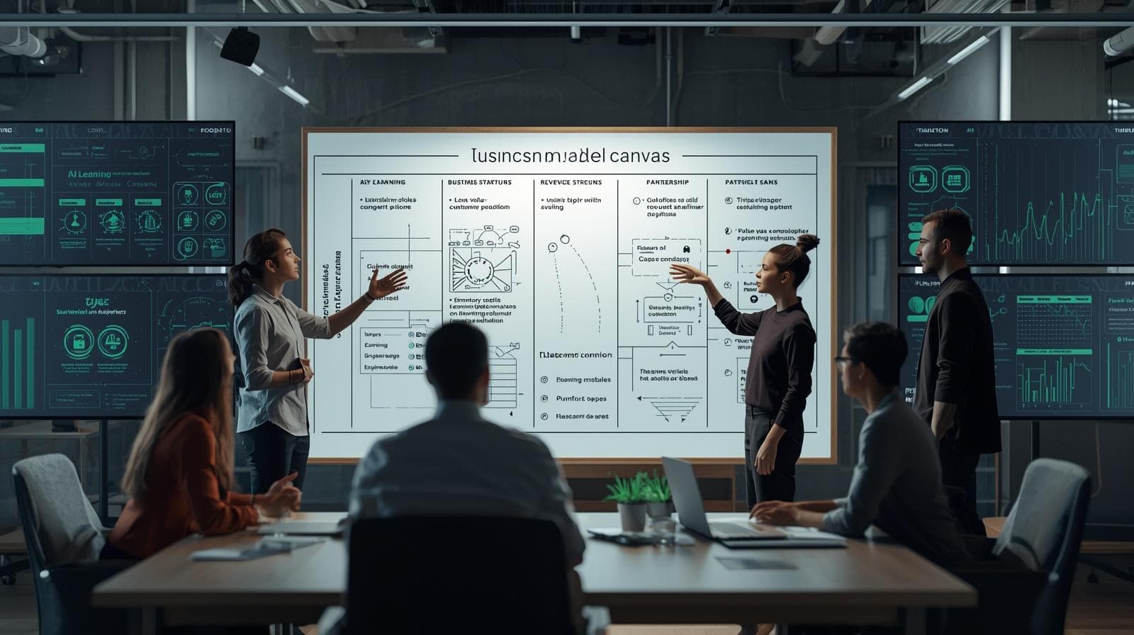 Business Model Canvas for AI Learning Startups