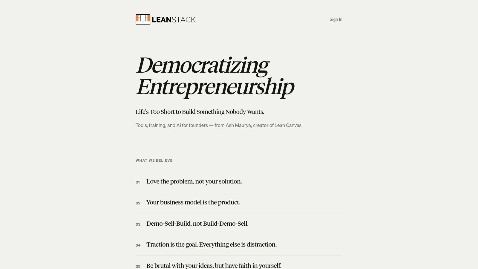 LEANSTACK (Leanstack / LEANSpark)