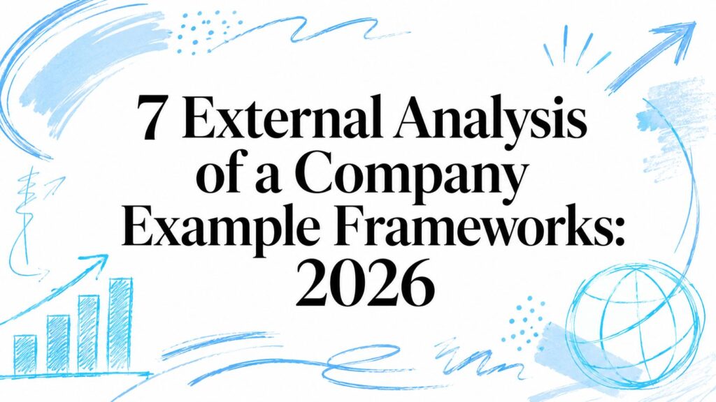 Diagram of external analysis frameworks for companies in 2026.
