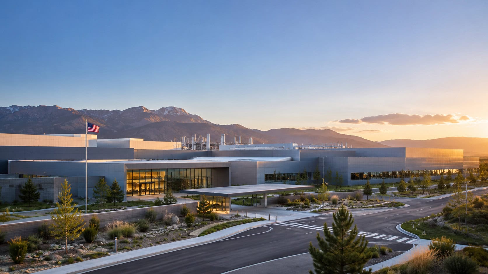 pple and Broadcom's $30 billion U.S. chip deal, represented by a modern semiconductor manufacturing facility in Fort Collins, Colorado.