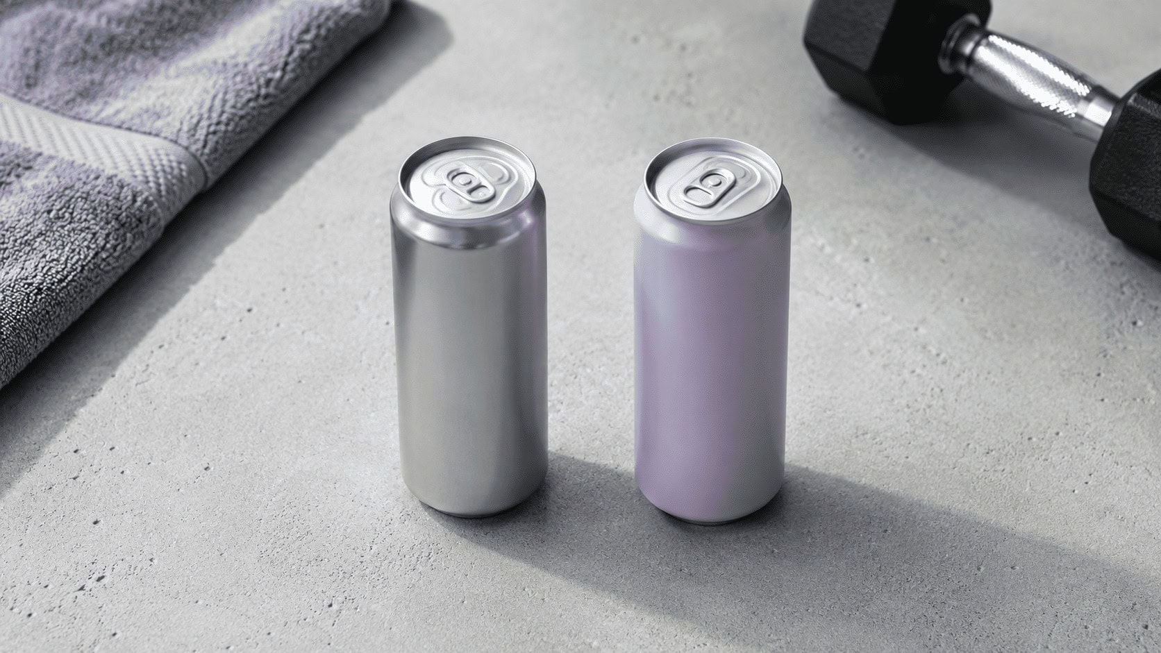 Two energy drink cans side by side representing a multi-brand portfolio strategy.