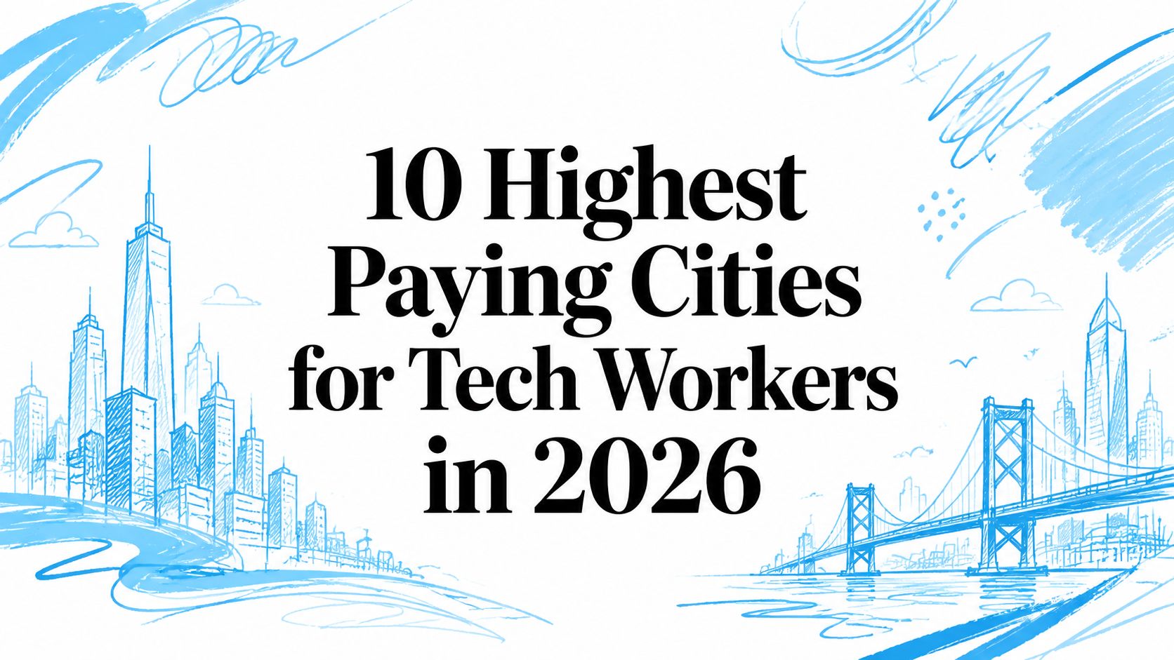 Business Model Analyst logo with city skyline and bridge for tech job market 2026.