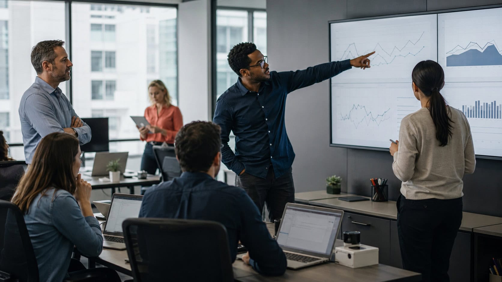 Microsoft Frontier Company launch: engineers embedded inside an enterprise office deploying AI systems on client operations