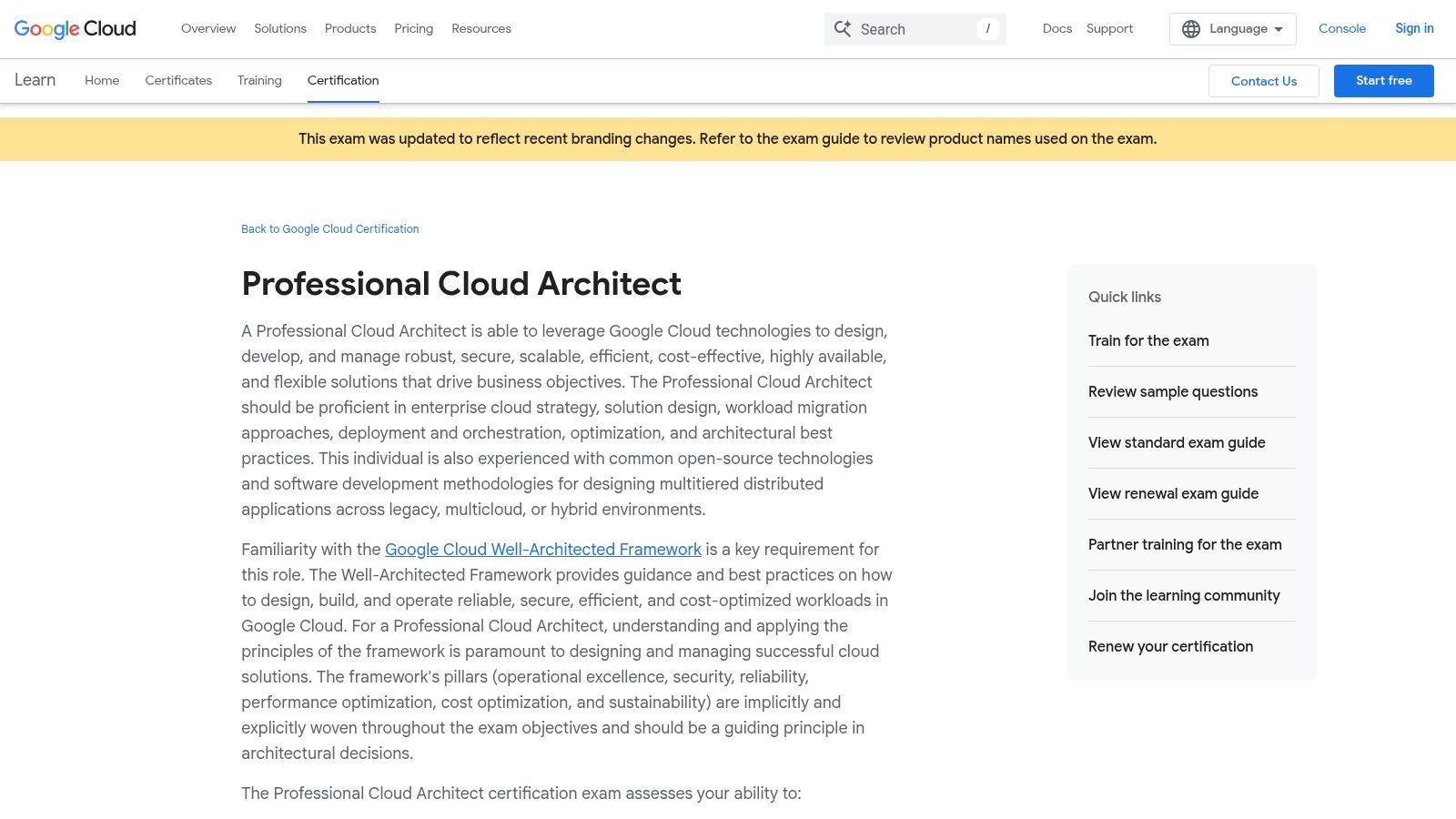 Google Cloud – Professional Cloud Architect (Google Cloud)