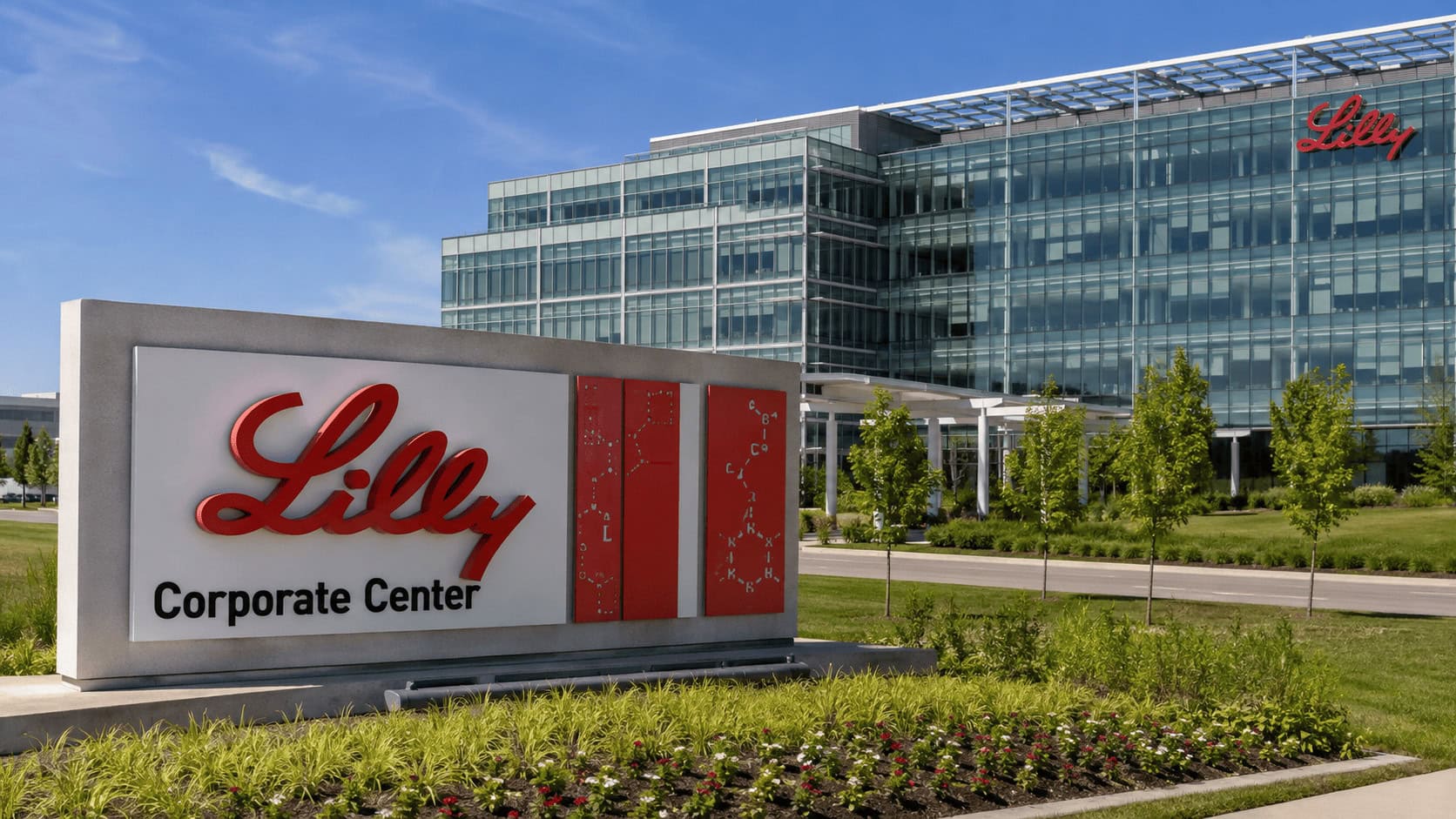Eli Lilly and Company headquarters building in Indianapolis with company signage, following its Q2 2026 earnings report.