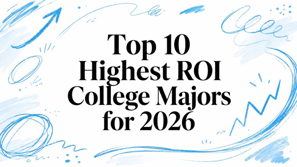 College majors with highest ROI for 2026 infographic.