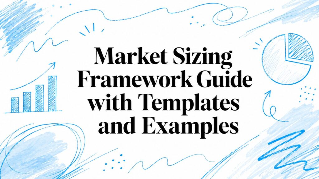 Market sizing framework guide with templates and examples for business analysis.