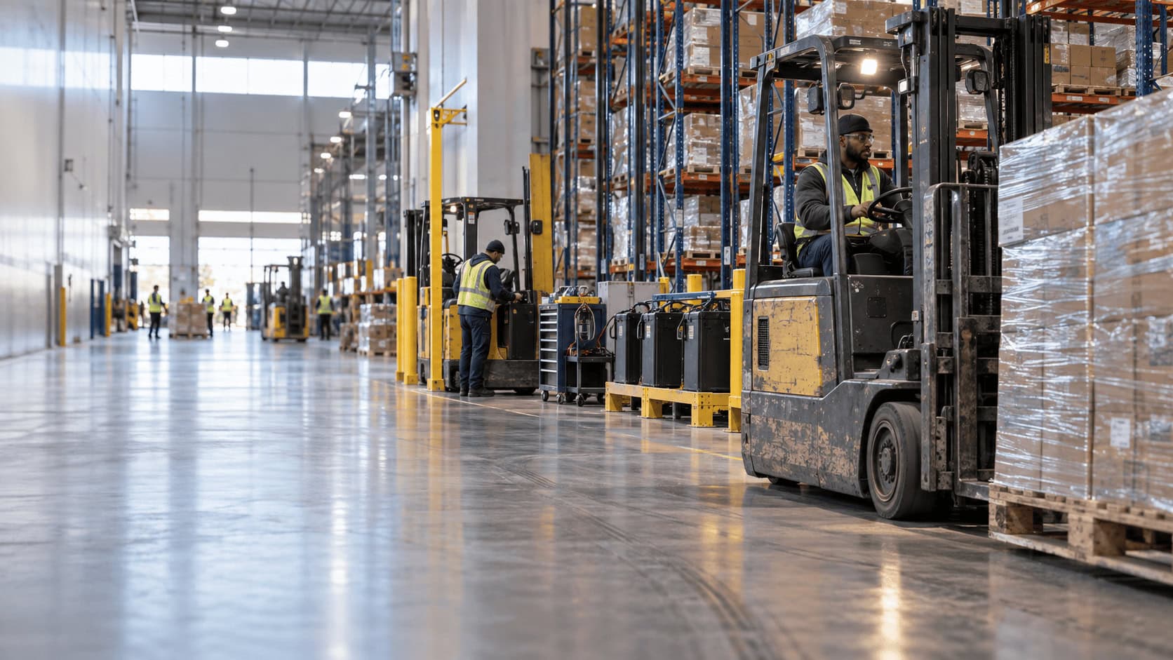 El almacén que rara vez deja de gestionar el tiempo de actividad de las carretillas elevadoras como estrategia de inventario