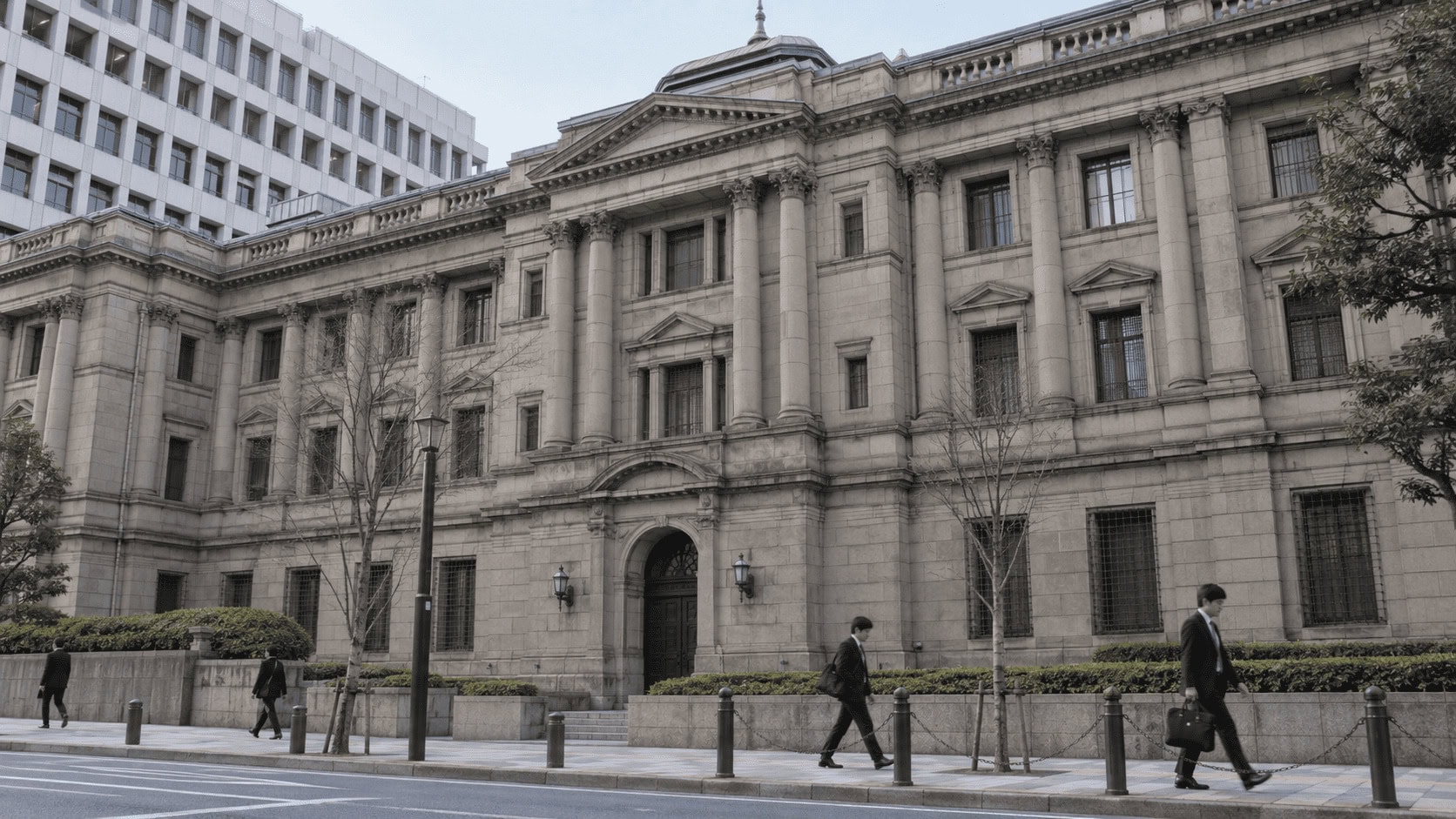 The Bank of Japan head office in Tokyo, where the board meets this week to decide on a rate increase to 1.25%.